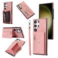 thumbnail image 1 of ELEHOLD Crossbody Wallet Case For Samsung Galaxy Note 20 Ultra,with RFID Card Slots Zipper Pocket Kickstand Function Shockproof Purse Case with Detachable Shoulder Strap,Rosegold, 1 of 1