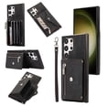 thumbnail image 1 of ELEHOLD Crossbody Wallet Case For Samsung Galaxy S20 Ultra,with RFID Card Slots Zipper Pocket Kickstand Function Shockproof Purse Case with Detachable Shoulder Strap,Black, 1 of 7