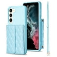 thumbnail image 1 of ELEHOLD Crossbody Wallet Case for Samsung Galaxy S22+, Soft PU Leather Card Holder Magnetic Flip Folio Purse Case with Lanyard for Samsung S22 Plus,Blue, 1 of 6