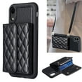 thumbnail image 1 of ELEHOLD Crossbody Wallet Case for iPhone XR, Soft PU Leather Card Holder Magnetic Flip Folio Purse Case with Lanyard 6.1 Inch,Black, 1 of 6