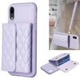 thumbnail image 1 of ELEHOLD Crossbody Wallet Case for iPhone XS / iPhone X, Soft PU Leather Card Holder Magnetic Flip Folio Purse Case,Light Purple, 1 of 6