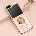 thumbnail image 1 of ELEHOLD Cute Case for Samsung Galaxy Z Flip 5 2023 Ultra Slim Thin Three-Dimensional Astronaut Hidden Kickstand Finger Ring Holder Plating Shockproof Case for Galaxy Z Flip 5,Lightpink, 1 of 12