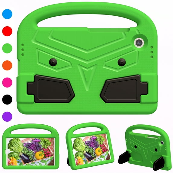 ELEHOLD Cute Kids Case for Samsung Galaxy Tab A9 Plus Tablet 11" 2023 Release EVA Kids Friendly Case Full Body Shockproof Kickstand Function Handle Grip Case for Samsung Galaxy Tab A9+, Green