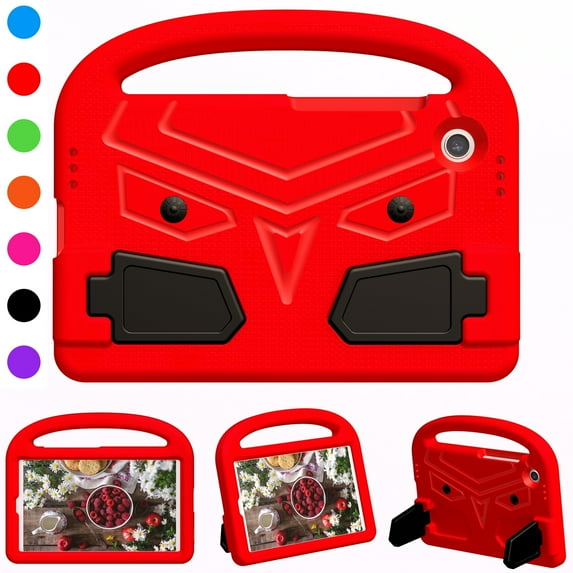 ELEHOLD Cute Kids Case for Samsung Galaxy Tab A9 Tablet 8.7" 2023 Release EVA Kids Friendly Case Full Body Shockproof Kickstand Function Handle Grip Case for Samsung Galaxy Tab A9, Red