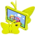 thumbnail image 1 of ELEHOLD Cute Kids Case for Walmart Onn 8.0 Inch 2024 Kids Friendly EVA Butterfly Design Kickstand Heavy Duty Rugged Shockproof Protective Case,Yellow, 1 of 6