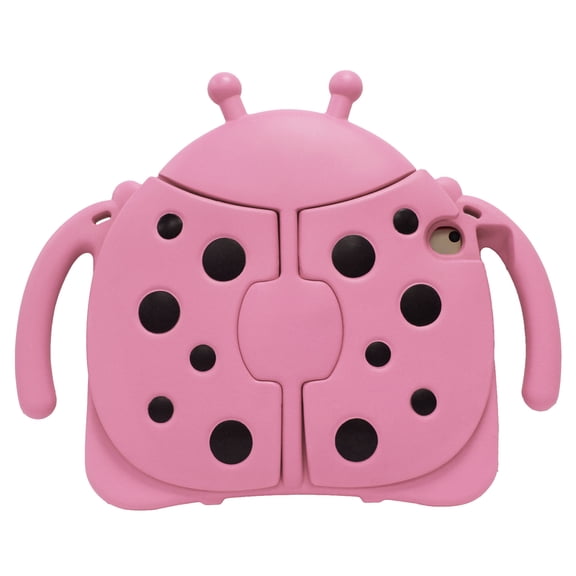 ELEHOLD Cute Kids Case for iPad mini 5/ mini 4 iPad 7.9 inch Case Beetle Wings Design Handle Grip Kickstand Function Shockproof Protective Case for iPad mini 5th Gen/mini 4th Gen,Pink