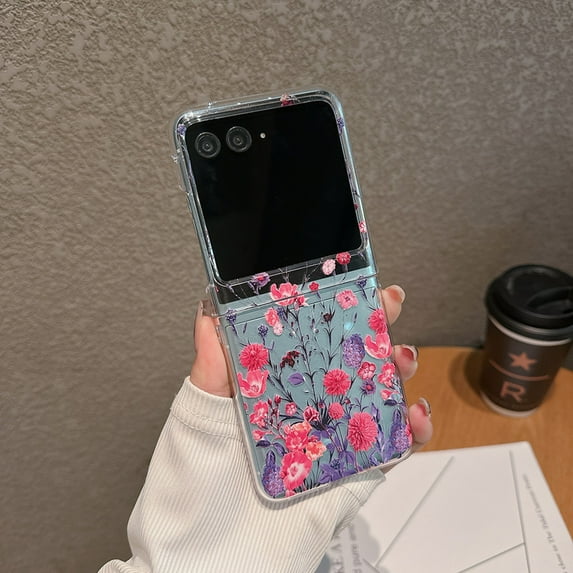 ELEHOLD Cute Pattern Clear Phone Case For Motorola Razr Ultra 2025/ Moto Razr 60 Ultra, Anti-Yellowing Transparent Rugged Hard PC Shockproof Case Cover with Charm Strap for Girls Teens,M11