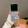 thumbnail image 1 of ELEHOLD Cute Pattern Clear Phone Case For Motorola Razr Ultra 2025/ Moto Razr 60 Ultra, Anti-Yellowing Transparent Rugged Hard PC Shockproof Case Cover with Charm Strap for Girls Teens,M22, 1 of 5