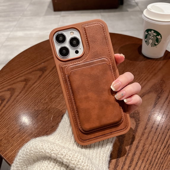 ELEHOLD Detachable Card Slot Wallet Case for iPhone 13 Pro Max 6.7 inch,Premium PU Leather and Soft TPU with Magsafe Feature Support Wireless Charging Shockproof Anti-Scratch Case,Khaki