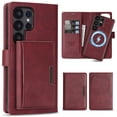 thumbnail image 1 of ELEHOLD Detachable Magnetic Wallet Case for Samsung Galaxy S24, 3-in-1 PU Leather Folio Kickstand  Card Slots Mag Safe Charging Detachable Flip Wallet Case Cover with Card Holder,Red, 1 of 8