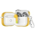 thumbnail image 1 of ELEHOLD Double Color Case For AirPods 3rd Gen (2021) Full Body Protective Case Rugged Cover, with  Headphone - Shaped Safety Lock & KeyChain, Wireless Charging Support, Yellow, 1 of 7