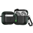 thumbnail image 1 of ELEHOLD Double Color Case For AirPods 3rd Gen (2021) Full Body Protective Case Rugged Cover, with  Headphone - Shaped Safety Lock & KeyChain, Wireless Charging Support, Armygreen, 1 of 7