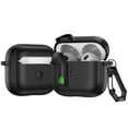 thumbnail image 1 of ELEHOLD Double Color Case For AirPods 3rd Gen (2021) Full Body Protective Case Rugged Cover, with  Headphone - Shaped Safety Lock & KeyChain, Wireless Charging Support, Black, 1 of 7