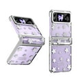 thumbnail image 1 of ELEHOLD Fashion Clear Case for Samsung Galaxy Z Flip 4,Clear Back PC Plating Bumper with Stars for Women Girls Hybrid Shockproof Full Body Hinge Protective Case for Samsung Galaxy Z Flip4,Silver, 1 of 7