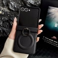 thumbnail image 1 of ELEHOLD Faux Leather Case for Motorola Razr Ultra 2025 /Razr 60 Ultra with Ring Holder, Shock-Absorbent Non-Slip  Anti-Scratch Ring Stand Shockproof Case Hinge Cover,Black, 1 of 4