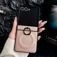 thumbnail image 1 of ELEHOLD Faux Leather Case for Motorola Razr Ultra 2025 /Razr 60 Ultra with Ring Holder, Shock-Absorbent Non-Slip  Anti-Scratch Ring Stand Shockproof Case Hinge Cover,Rosegold, 1 of 7