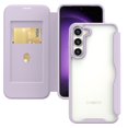 thumbnail image 1 of ELEHOLD Flip Case for Samsung Galaxy S24+ Wallet Case with built-in Card Holder Transparent Clear Back RFID Blocking Function Full Protection Shockproof Case Cover,purple, 1 of 6