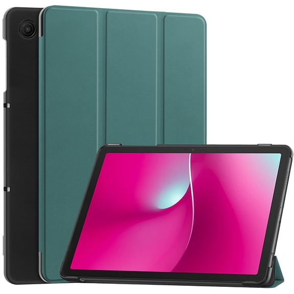 ELEHOLD Flip Case for T-Mobile Revvl Tab 2 2025 10.1-inch, Shockproof Flip Kickstand Full Body Protection Cover,Darkgreen