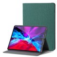 thumbnail image 1 of ELEHOLD Flip Case for iPad Pro 12.9" 2022/2021/2020/2018  Anti-Slip Kickstand Function Auto Wake/Sleep Honeycomb Grid Pattern Slim Thin Shockproof Fabric Cloth Folio Cover,Green, 1 of 6