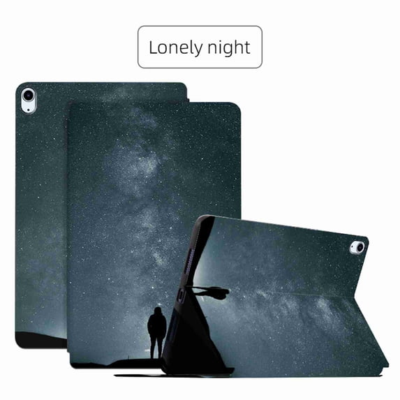 ELEHOLD Flip Folio Case for iPad 10th Generation 10.9" 2022 Auto Wake/Sleep Function Stand Slim Lightweight Leather Protective Shockproof Cover for iPad 10.9", Lonely Night