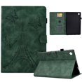 thumbnail image 1 of ELEHOLD Flip Folio Leather Case for Samsung Galaxy Tab A8 10.5 (2022), Butterflies Tower Pattern Card Slots Auto Wake/Sleep Kickstand Function Multi-Functional Protective Shockproof Slim Case,Green, 1 of 7