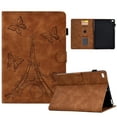 thumbnail image 1 of ELEHOLD Flip Folio Leather Case for iPad 6th/5th Gen/Pro 9.7" (2018/2017/2016),with Card Slots Auto Wake/Sleep Kickstand Function Multi-Functional Protective Shockproof Slim Case -Brown, 1 of 7