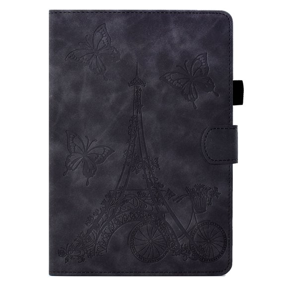 ELEHOLD Flip Folio Leather Case for  iPad Mini (6th Generation),with Card Slots Auto Wake/Sleep Kickstand Function Multi-Functional Protective Shockproof Slim Case for iPad Mini 6,Black