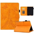 thumbnail image 1 of ELEHOLD Flip Leather Case for Kindle Paperwhite 4/3/2/1,Butterflies Tower Embossed Pattern Card Slots Auto Wake/Sleep Kickstand Function Multi-Functional Shockproof Slim Case,Khaki, 1 of 8