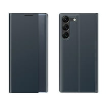 ELEHOLD Flip Leather Case for Samsung Galaxy S24 Plus,View Window Design Magnetic Suction Kickstand Function Shockproof Protective Case for Samsung S24 Plus,Royalblue