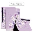 thumbnail image 1 of ELEHOLD Flip Leather Case for Samsung Galaxy Tab S8/S7 11.0" (X700/X706/T870/T875) Beautiful Flowers Floral Pattern Kickstand Function Magnetic Shockproof Anti-Scratch Slim Case,A, 1 of 6