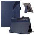 thumbnail image 1 of ELEHOLD Flip Leather Case for Samsung Galaxy Tab S9/S9 FE Premium Leather with Card Holders Magnetic Closure Non-Slip Wristband Kickstand Function Shockproof Protective Case, blue, 1 of 6