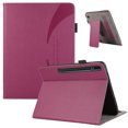 thumbnail image 1 of ELEHOLD Flip Leather Case for Samsung Galaxy Tab S9 Ultra Premium Leather with Card Holders Magnetic Closure Non-Slip Wristband Kickstand Function Shockproof Protective Case, rose, 1 of 1