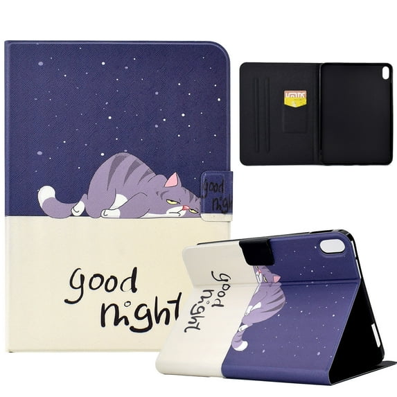 ELEHOLD Flip Leather Case design for iPad Mini 6 Card Slots Kickstand Auto Wake/Sleep Function Cute Pattern Shockproof Case,For iPad mini (6th Generation),B