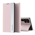 thumbnail image 1 of ELEHOLD Flip Leather Case for Samsung Galaxy S23 Ultra,Magnetic Suction Kickstand Function Shockproof Protective Case for Samsung S23 Ultra,Pink, 1 of 6