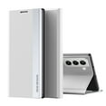 thumbnail image 1 of ELEHOLD Flip Leather Case for Samsung Galaxy S24 Plus,Magnetic Suction Kickstand Function Shockproof Protective Case for Samsung S24 Plus,White, 1 of 8
