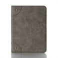 thumbnail image 1 of ELEHOLD Flip Leather Case for iPad Mini 6 Kickstand Function Card Slots Shockproof Scratch Resistant Folio Slim Leather Case,For iPad mini (6th Generation),Gray, 1 of 5