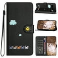 thumbnail image 1 of ELEHOLD Flip Leather Wallet Case for Google Pixel 7A Cute Animals Pattern with Card Slots Magnetic Clasp Soft Shockproof Leather Protective Case with Lanyard,black, 1 of 7