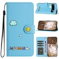 thumbnail image 1 of ELEHOLD Flip Leather Wallet Case for Google Pixel 8 Cute Animals Pattern with Card Slots Magnetic Clasp Soft Shockproof Leather Protective Case with Lanyard,blue, 1 of 7