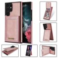 thumbnail image 1 of ELEHOLD Flip Leather Wallet Case for Samsung Galaxy S22 Ultra with RFID Blocking Card Slots Holders Magnetic Buckle Kickstand Function Business Style Men Women Case,Rosegold, 1 of 6