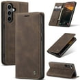 thumbnail image 1 of ELEHOLD Flip Leather Wallet Case for Samsung Galaxy S24 with Card Slots Cash Pocket Kickstand Function Magnetic Closure Shockproof Anti-Scratch Purse Case for Samsung S24,Coffee, 1 of 9