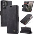 thumbnail image 1 of ELEHOLD Flip Leather Wallet Case for Samsung Galaxy S24 Ultra with Card Slots Cash Pocket Kickstand Function Magnetic Closure Shockproof Anti-Scratch Purse Case for Samsung S24 Ultra,Black, 1 of 9