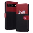thumbnail image 1 of ELEHOLD Flip Wallet Case for Google Pixel 7, Cute Pattern PU Leather Case with Magnetic Clasp Credit Card Slot Stand Lanyard Shockproof Full Body Protection Cover, E, 1 of 7