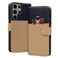 thumbnail image 1 of ELEHOLD Flip Wallet Case for Samsung Galaxy S21 Ultra, Cute Pattern PU Leather Case with Magnetic Clasp Credit Card Slot Stand Lanyard Shockproof Full Body Protection Cover, A, 1 of 7