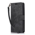 thumbnail image 1 of ELEHOLD Flip Wallet Case for Samsung Galaxy S21 Ultra Case Embossed Flower Butterflies Premium Leather Card Slots Kickstand Function Magnetic Clasp Detachable Wrist Lanyard Full Protective Case,black, 1 of 1
