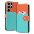 thumbnail image 1 of ELEHOLD Flip Wallet Case for Samsung Galaxy S22 Plus, Cute Pattern PU Leather Case with Magnetic Clasp Credit Card Slot Stand Lanyard Shockproof Full Body Protection Cover, D, 1 of 7