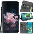 thumbnail image 1 of ELEHOLD Flip Wallet Case for Samsung Galaxy S22 Ultra Case with Beautiful Flower Butterfly Pattern Card Slots Holders Kickstand Function Magnetic Clasp Leather Shockproof Case with Wrist Lanyard,F, 1 of 7