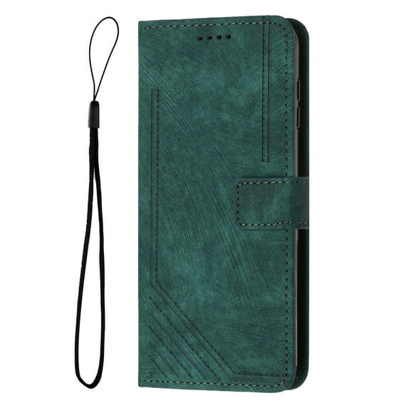 ELEHOLD Flip Wallet Case for Samsung Galaxy A54 5G, Card Slots Magnetic Clasp Folio Leather Purse Phone Case Anti-Scratch with Wrist Strap,Green