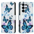 thumbnail image 1 of ELEHOLD Flip Wallet Phone Case For Samsung Galaxy S23 Plus, Cute Butterfly Floral PU Leather Elegant Folio Design Card Slots, Kickstand  Magnetic ClosureShockproof Case Cover ,H, 1 of 6