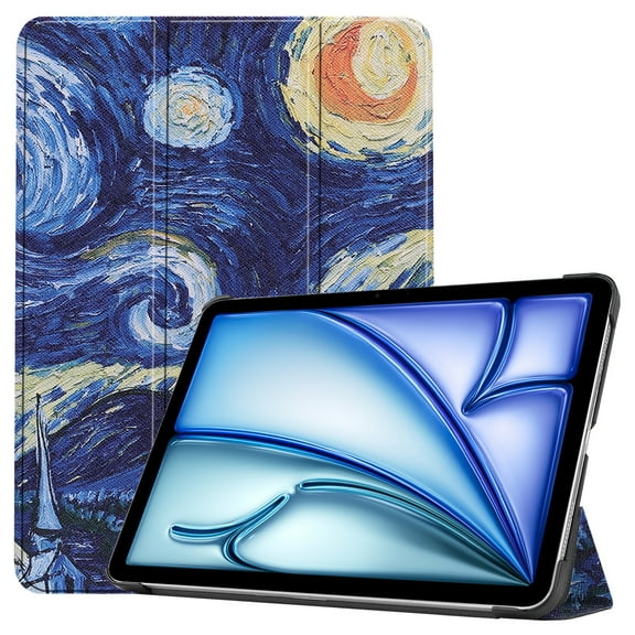 ELEHOLD Folding Case For Apple iPad 11th(A16) 2025/10th 2022, PU Leather Case Stylish Pattern Kickstand Magnetic Auto Wake/Sleep Folio Slim Shockproof Case Cover,D