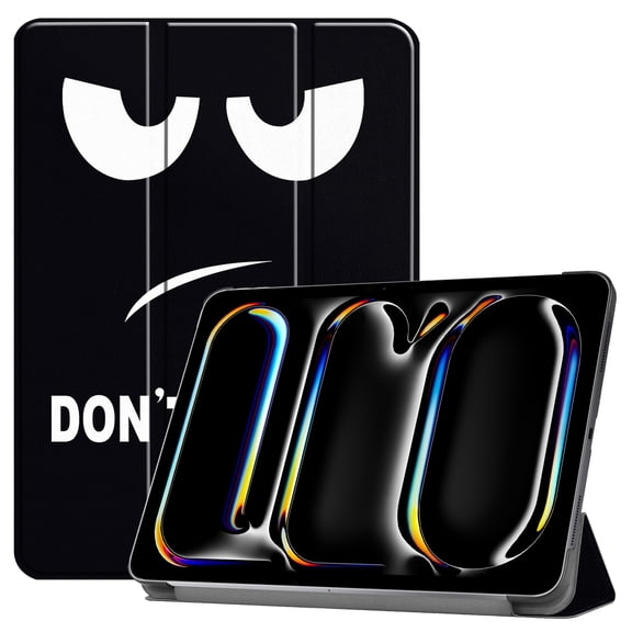 ELEHOLD Folding Case for iPad Pro 13 inch 2024 PU Leather Case Stylish Pattern Kickstand Magnetic Auto Wake/Sleep Folio Slim Shockproof Case For iPad Pro 13" 2024, Eye
